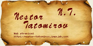 Nestor Tatomirov vizit kartica